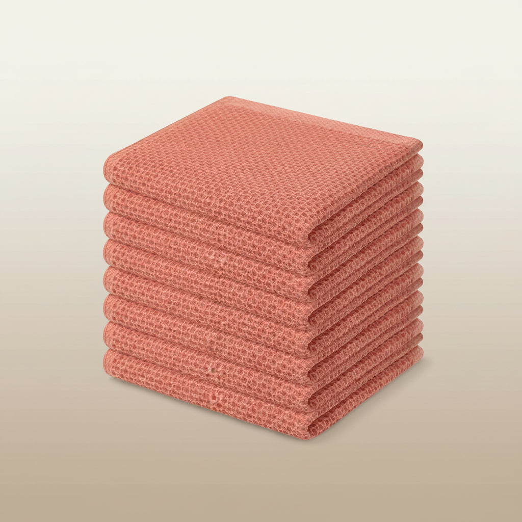 Gentle Kitchen Dish Towels Set Thick Absorbent Textured Weave
