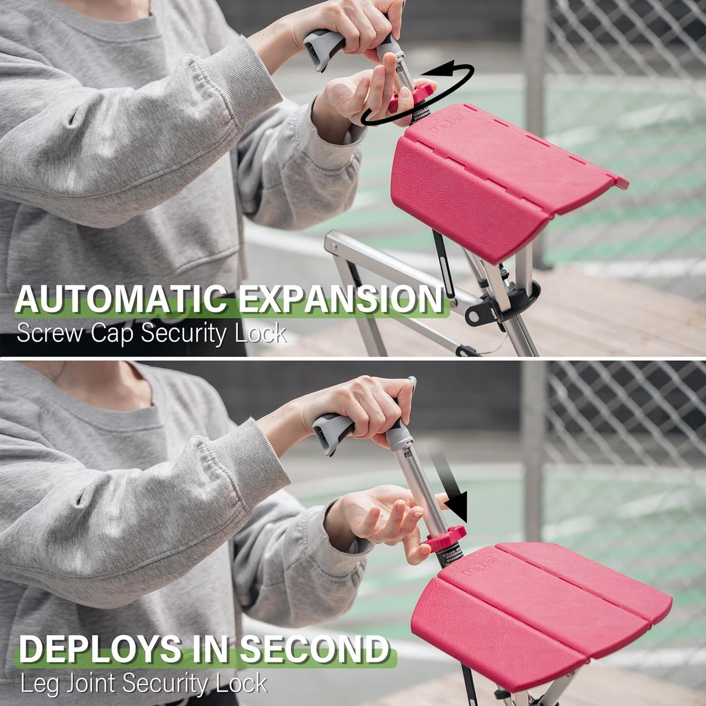 Portable Hiking Staff with Integrated Rest Seat