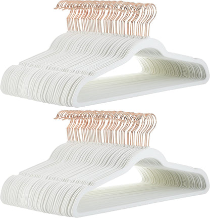 Premium Velvet Hangers Non Slip Closet Organizers Set