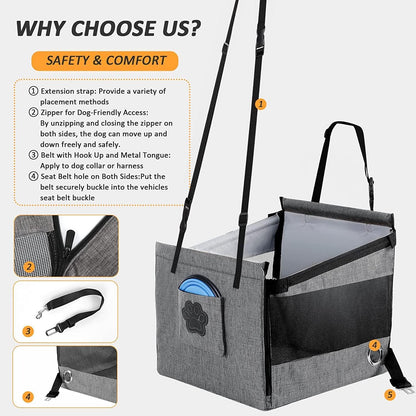 Pet Friendly Large Waterproof Car Seat Booster