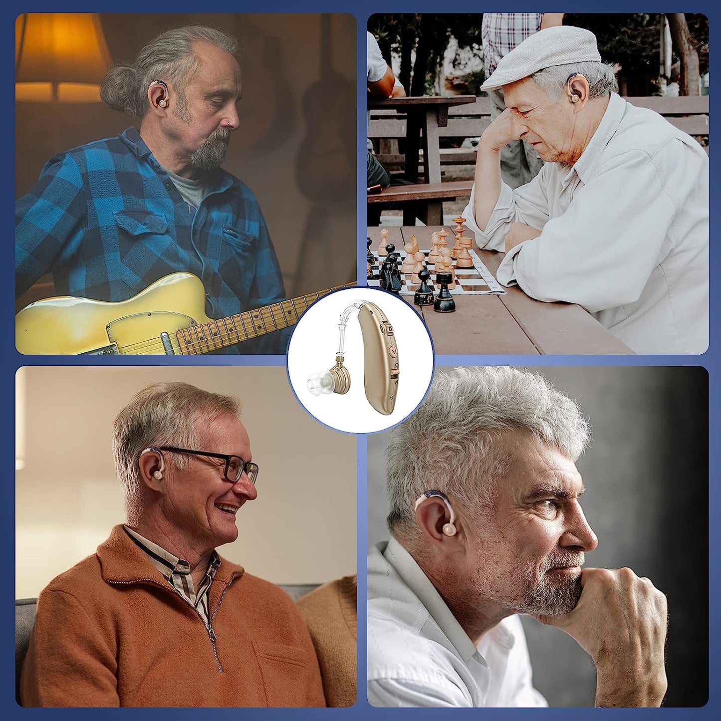 Discreet Rechargeable Ear Hearing Aids Noise Cancelling