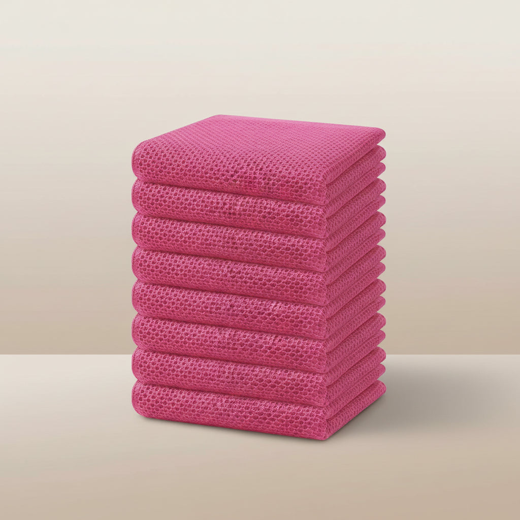 Gentle Kitchen Dish Towels Set Thick Absorbent Textured Weave