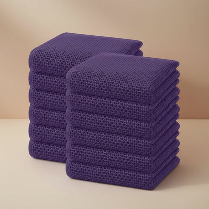 Gentle Kitchen Dish Towels Set Thick Absorbent Textured Weave