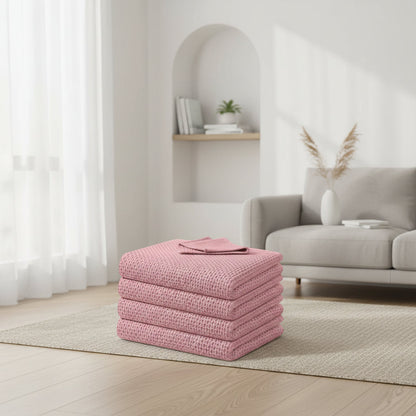 Gentle Kitchen Dish Towels Set Thick Absorbent Textured Weave