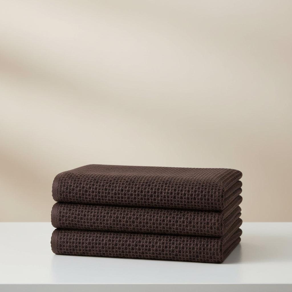 Gentle Kitchen Dish Towels Set Thick Absorbent Textured Weave