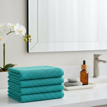 Gentle Kitchen Dish Towels Set Thick Absorbent Textured Weave
