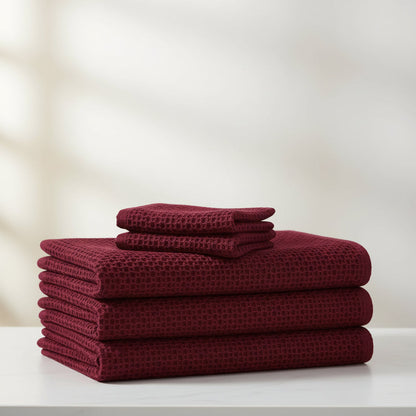 Gentle Kitchen Dish Towels Set Thick Absorbent Textured Weave