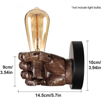 Rustic Metal Wall Light | Modern Resin Sconce