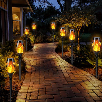 Warm Ambient Outdoor Solar Pathway Lights