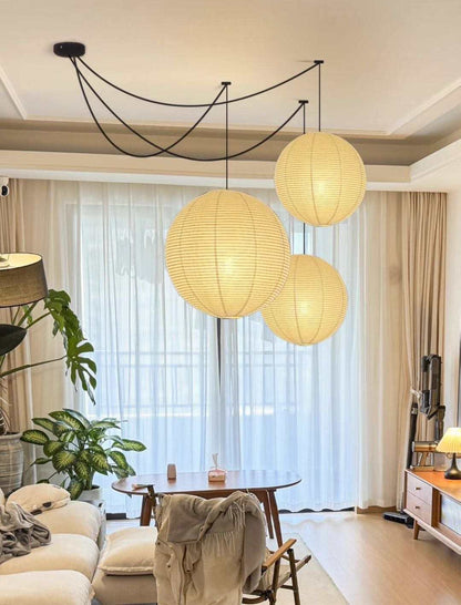 Soft French Glass Ball Pendant Light With Warm Glow