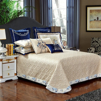 Beautiful Floral Pattern Bedding Set with Embroidery