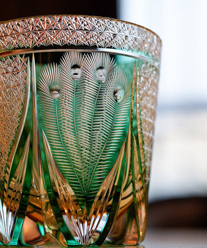 Luxury Green Whisky Glass Gift Set With Wood Box