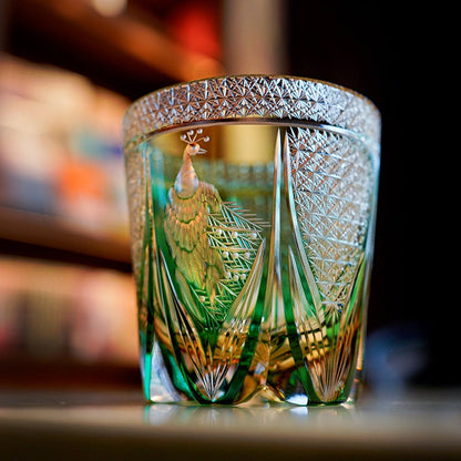 Luxury Green Whisky Glass Gift Set With Wood Box