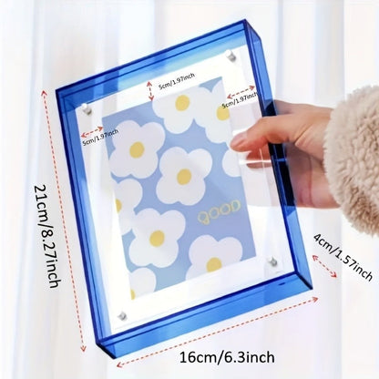 Clear Glass Picture Frame With Color Accent