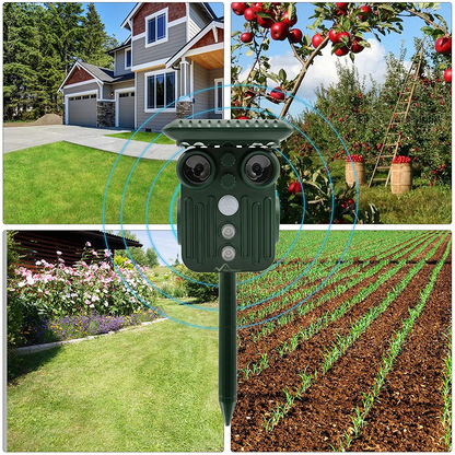 Outdoor Solar Powered Deer Repellent, 5 Modes, Waterproof