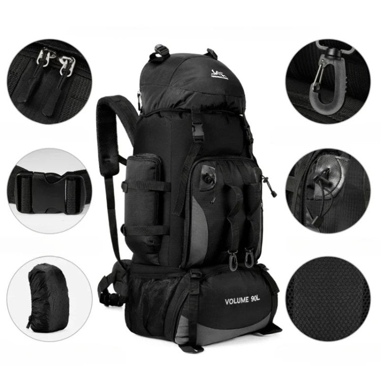 Lightweight 90L Water Resistant Hiking Backpack