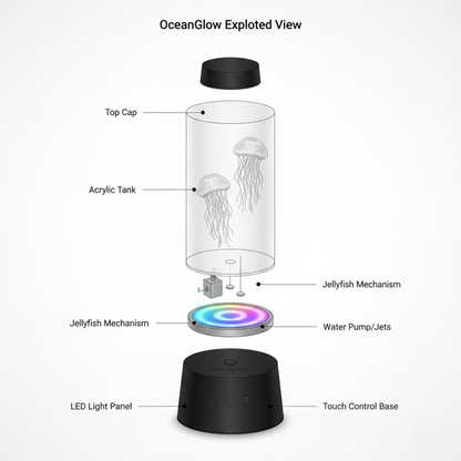 Soothing LED Jellyfish Table Lamp
