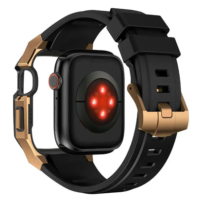 Colorful Rubber Apple Watch Strap With Metal Case