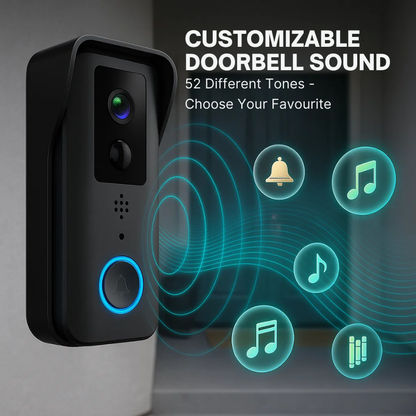 Wireless HD Video Doorbell with Night Vision and No Fees