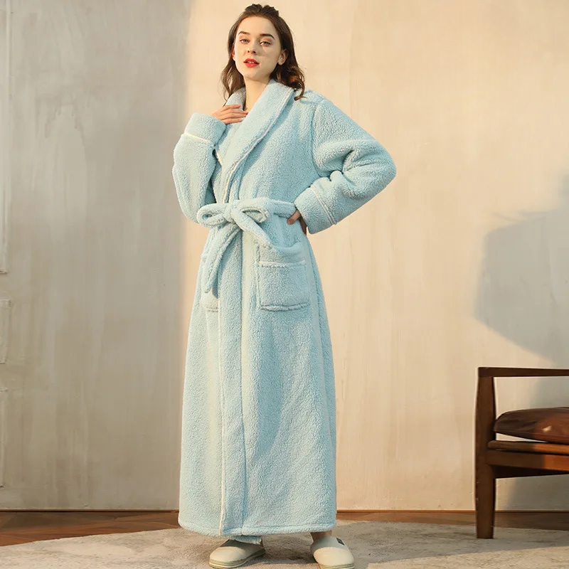 Soft Plush Winter Robe with Adjustable Belt