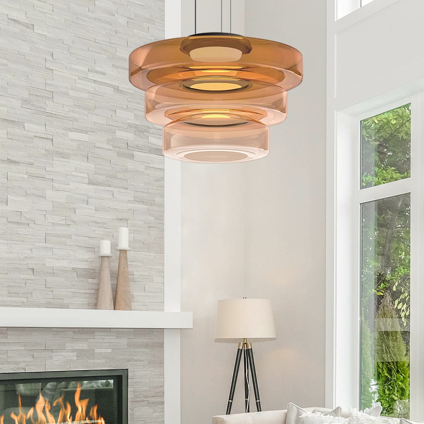 Modern Glass Drop Ceiling Light