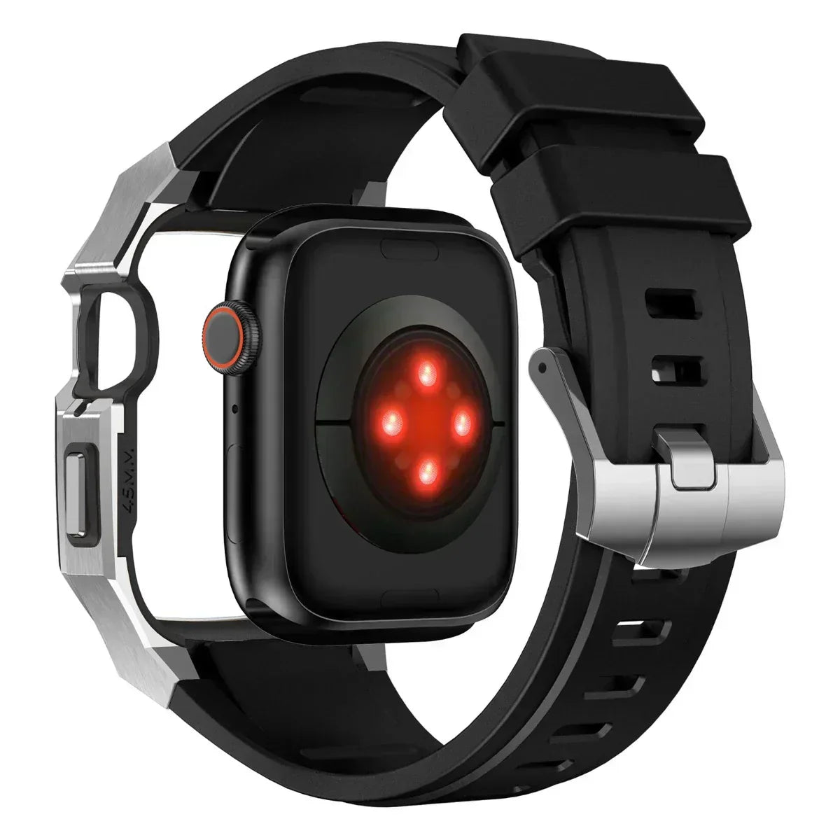 Colorful Rubber Apple Watch Strap With Metal Case