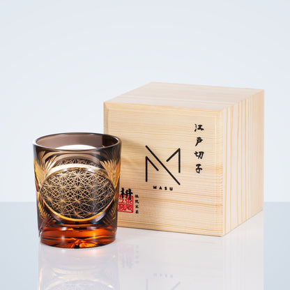 Luxury Engraved Whisky Glass Set with Wood Gift Box