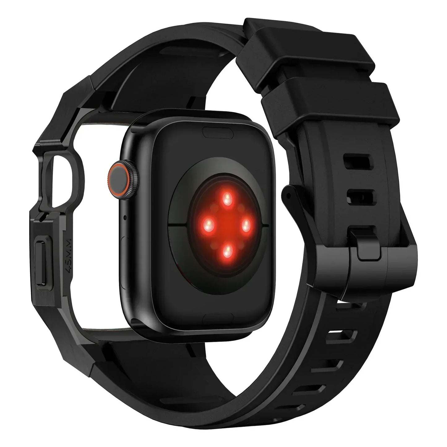 Colorful Rubber Apple Watch Strap With Metal Case