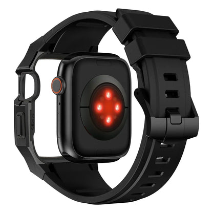 Colorful Rubber Apple Watch Strap With Metal Case