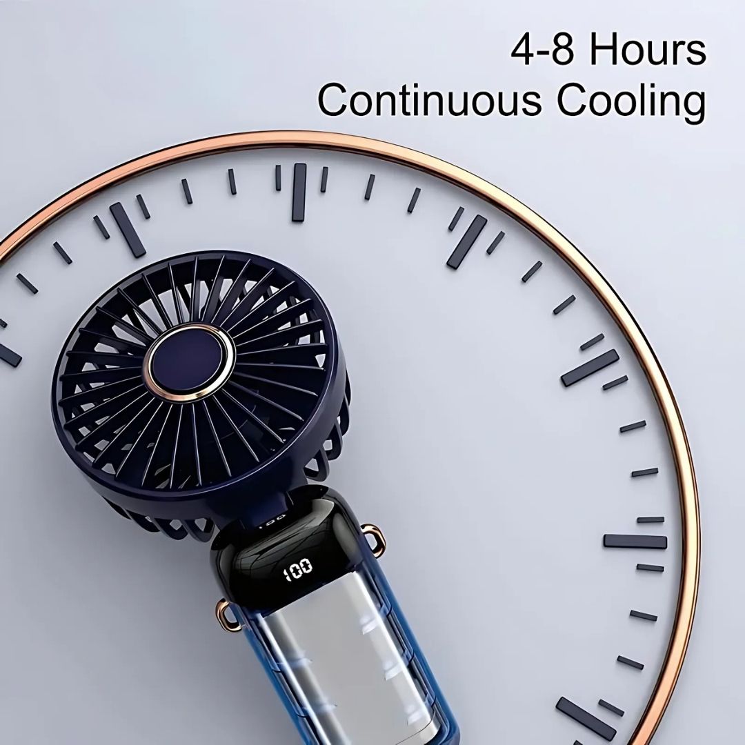 Portable Rechargeable Fan, Quiet 5-Speed Adjustable