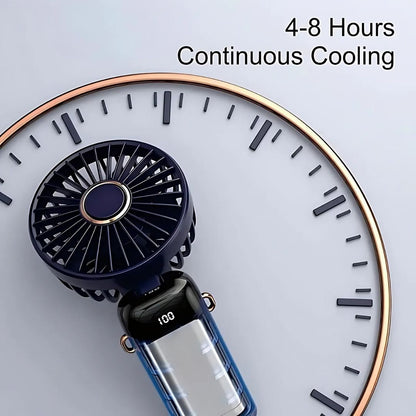Portable Rechargeable Fan, Quiet 5-Speed Adjustable