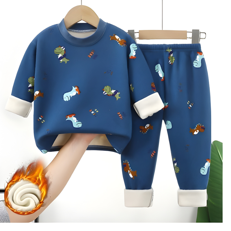 Comfy Kids' Fleece Pajamas - Warm Fun Cartoon Sleepwear