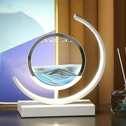 Calming Desert Scene Table Lamp With Moving Sand Design