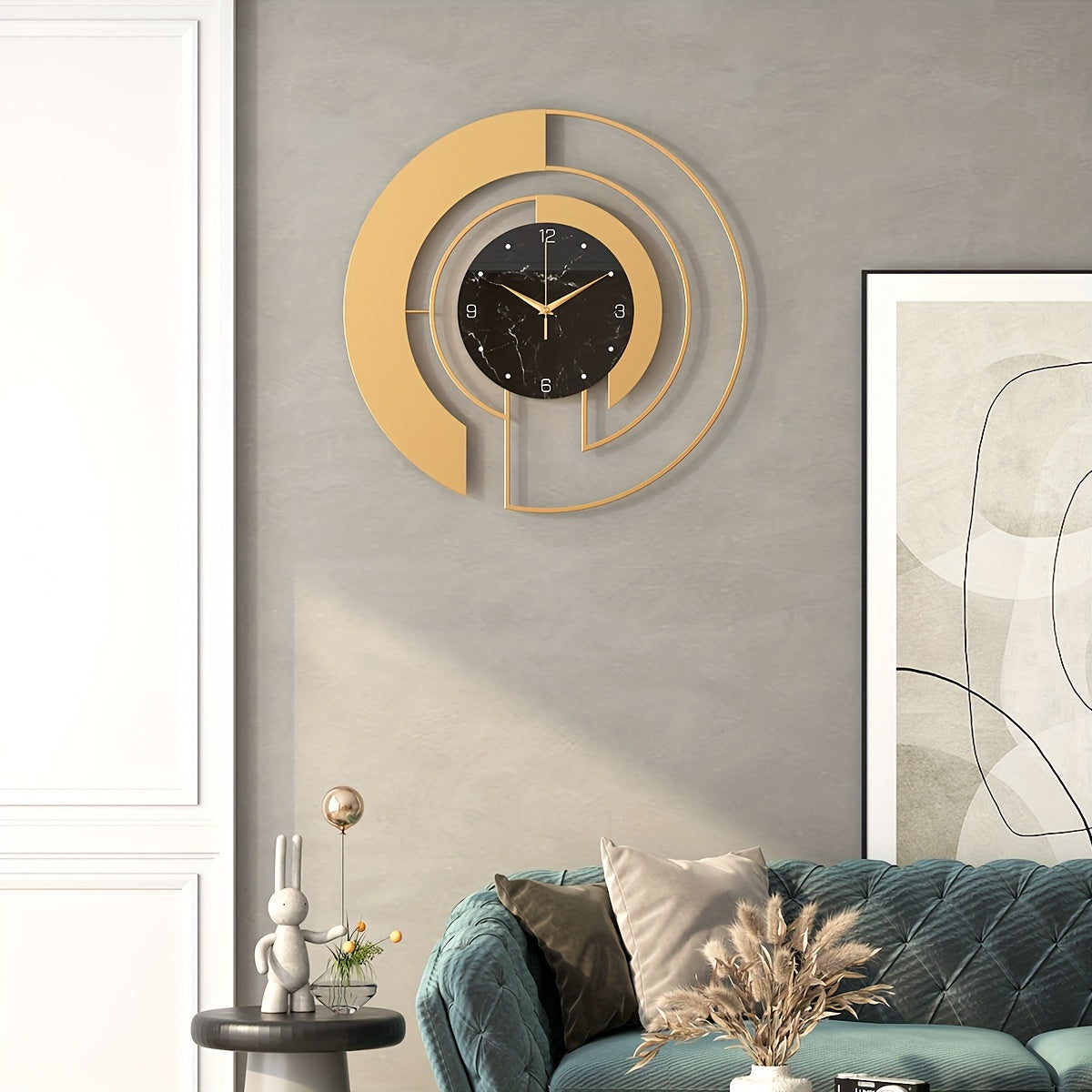 Metallic Patterned Wall Clock