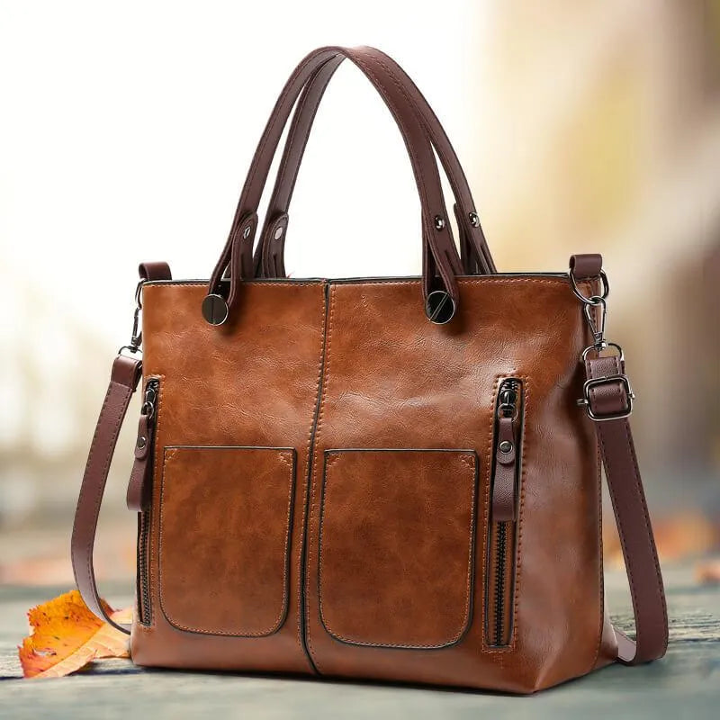 Authentic Leather Nordic Crossbody Bag Handcrafted - Lusomart