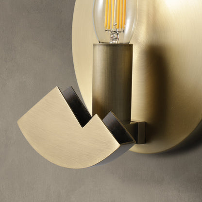 Modern Marble LED Wall Lamp With Gold Trim