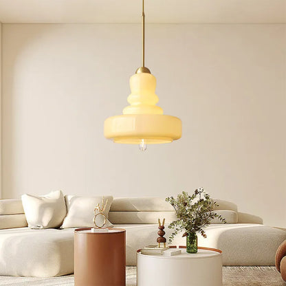 Vintage Round Glass Pendant Lamp