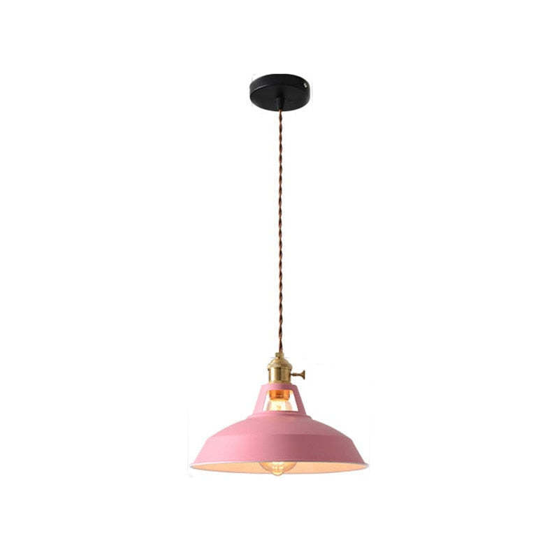 Vibrant Color Metal Drop Pendant Light Fixture