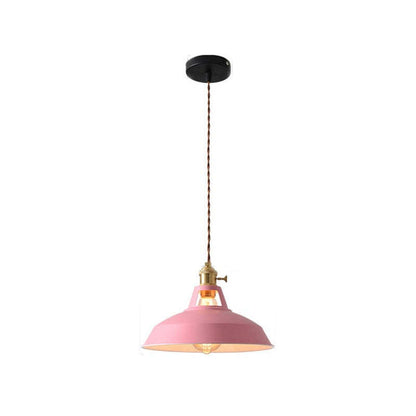 Vibrant Color Metal Drop Pendant Light Fixture