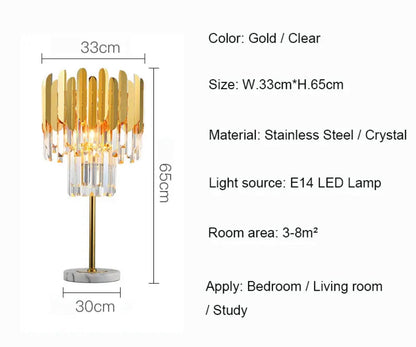 Luxury Glass Floor and Desk Lamp