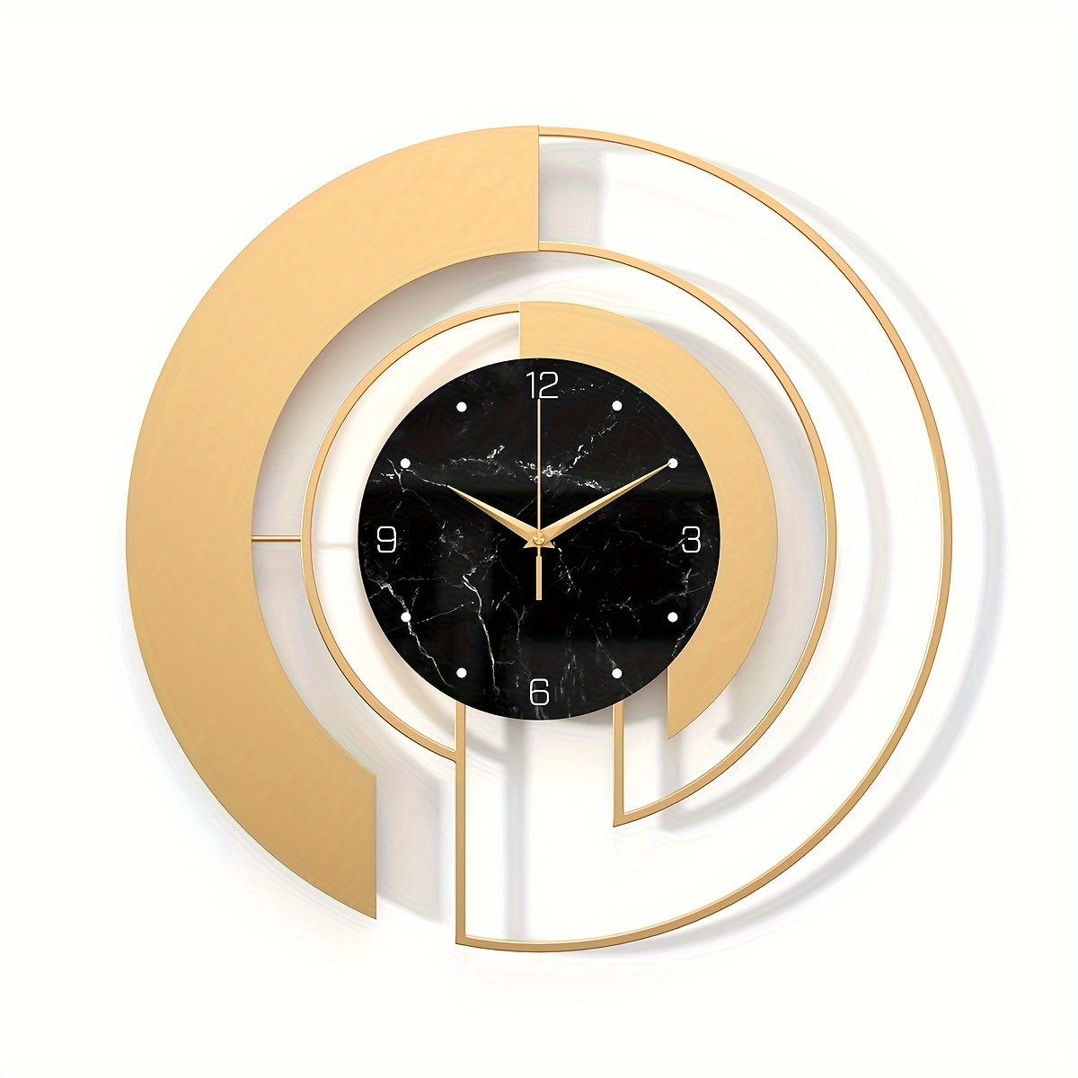 Metallic Patterned Wall Clock