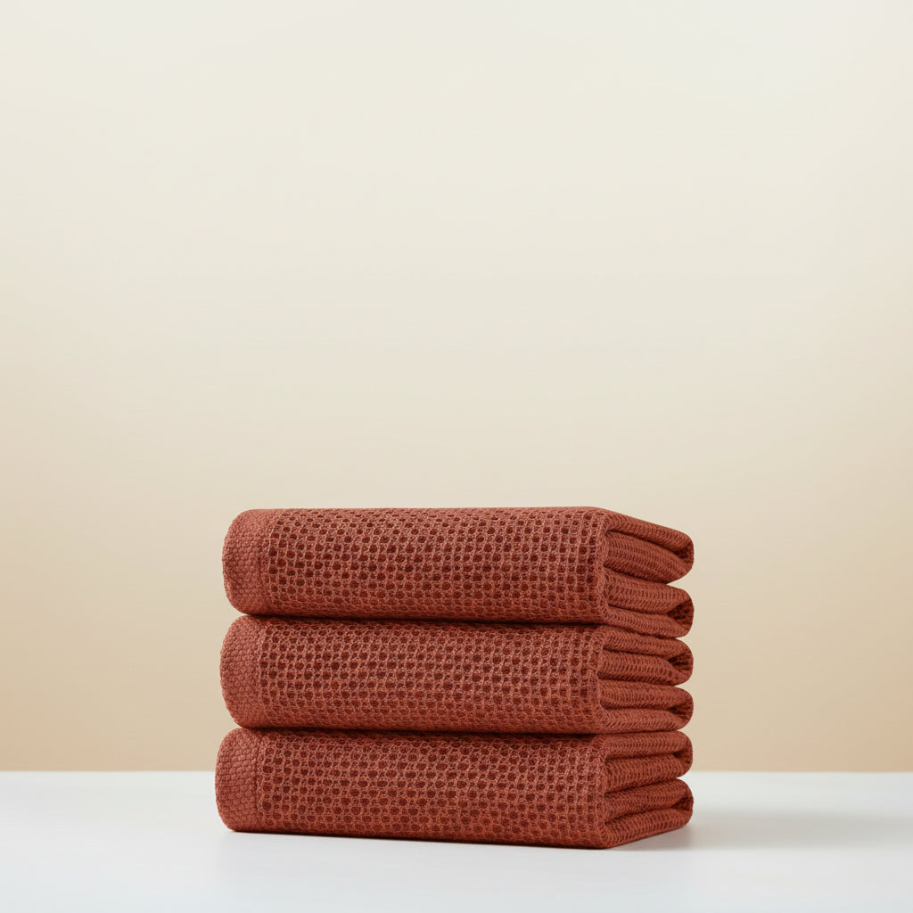 Gentle Kitchen Dish Towels Set Thick Absorbent Textured Weave
