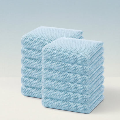 Gentle Kitchen Dish Towels Set Thick Absorbent Textured Weave