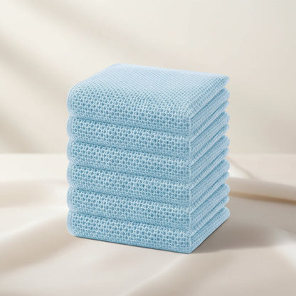 Gentle Kitchen Dish Towels Set Thick Absorbent Textured Weave
