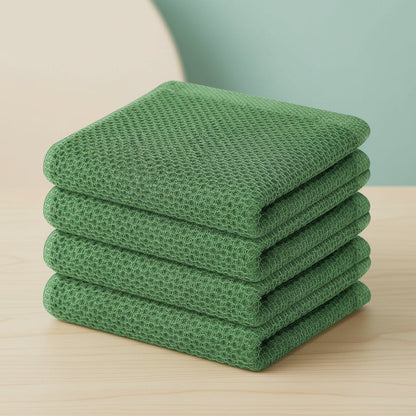 Gentle Kitchen Dish Towels Set Thick Absorbent Textured Weave