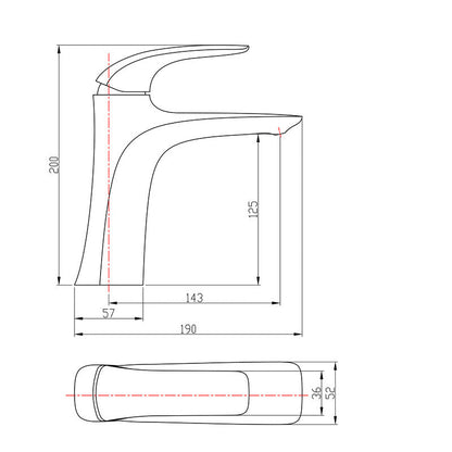 Luxury Single Handle Bath Faucet for Single Hole Sinks