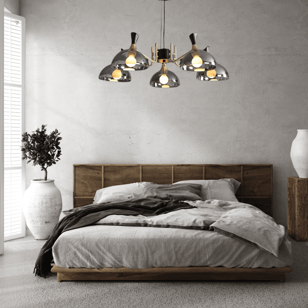 Modern Black Glass LED Chandelier
