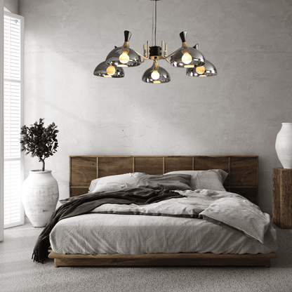 Modern Black Glass LED Chandelier