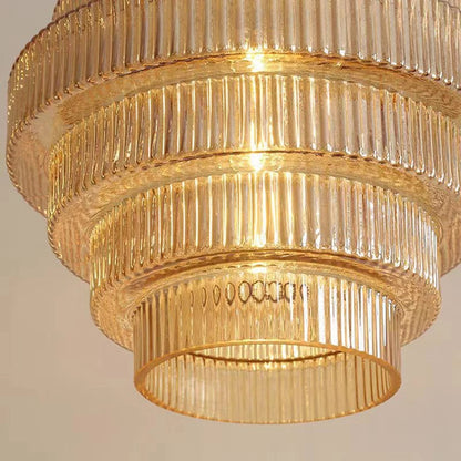 Luxurious Gold Tiered Pendant Light