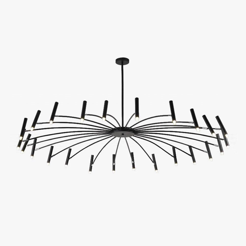 Luxury Gold Black Crystal LED Chandelier Light Fixture - Lusomart